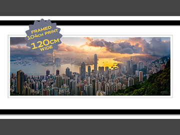  : Hong Kong Sunrise 104cm framed print