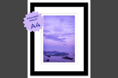  : Sai Kung twilight A4 framed print