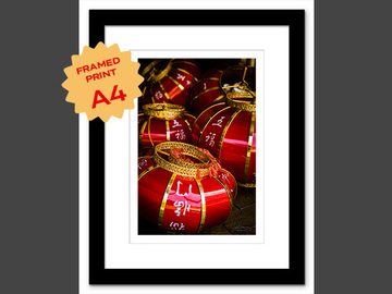  : Sai Kung lanterns A4 framed print