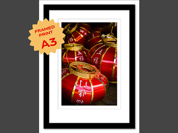  : Sai Kung lanterns A3 framed print