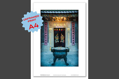 : Sai Kung temple A4 print