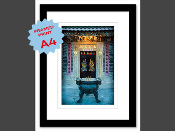  : Sai Kung temple A4 framed print