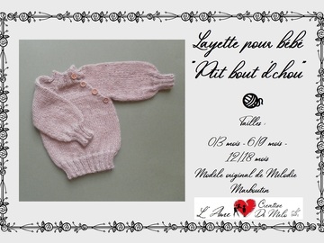 Vente au détail: Modèle tricot pull layette bébé