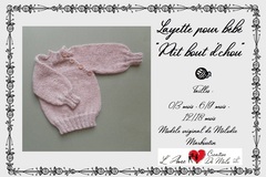 Vente au détail: Modèle tricot pull layette bébé