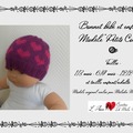 Sale retail: Modèle tricot bonnet cœurs bébé