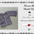 Vente au détail: Modèle tricot veste bébé Eliza