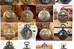 Comprar ahora: 100 Pcs Vintage Bronze Quartz Pocket Watch,Assorted Styles