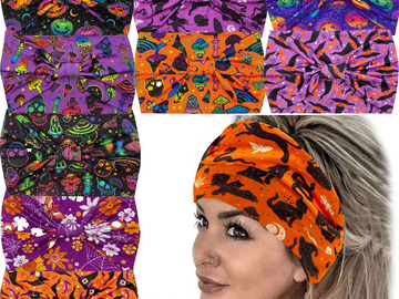Buy Now: 50pcs Halloween Printed Headband Spooky Pumpkin Illustration band