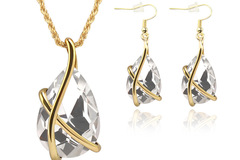 Comprar ahora: 50 Sets Luxury Crystal Women's Necklace Earrings Jewelry
