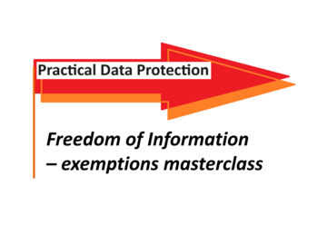 Training Course: Freedom of Information - exemptions masterclass