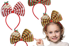 Comprar ahora: 50pcs Christmas bow headbands for children and adults decoration