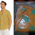 Selling with online payment: Barbie Movie Asian Ken Hawaiian Shirt Orange and Green Palm Trees