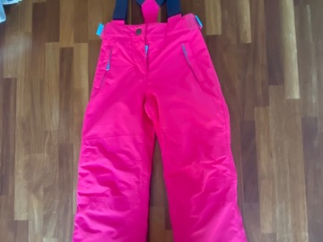 Winter sports: Mini boden - Bright pink kids ski pants with braces age 5-6