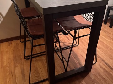 Individual Seller: Crate & Barrel Dining Table with Chairs and Seat Covers