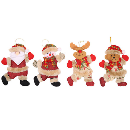 100pcs Christmas decoration pendant Christmas little doll dancing