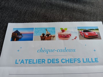Vente: e-Carte cadeau L'Atelier des Chefs - Lille (118€)