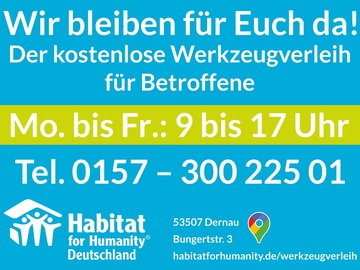 Biete Hilfe: Der kostenlose Werkzeugverleih in Dernau für Betroffene 
