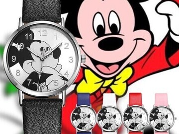 Bulk Lots: 35 Pcs Cute Cartoon Mickey Quartz Wristwatches