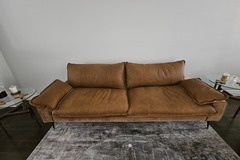 Individual Seller: Leather Suede Sofa