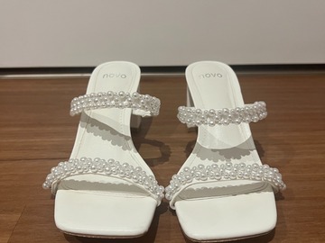 Selling: Novo Uriella Heels in Pearl/White