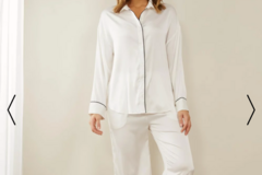 Selling: Atmos & Here White Satin Pyjamas Size 8 