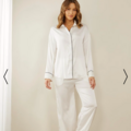 Selling: Atmos & Here White Satin Pyjamas Size 8 