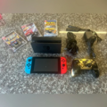 Renting out without online payment: Nintendo Switch HAC-001 Blue/Red Joy-Cons 3 Games & Accessories G