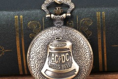 Buy Now: 20 Pcs Vintage ACDC Hells Bell Theme Quartz Pocket Watch 