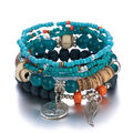 Buy Now: 50pcs colorful multi-layer elastic rice beads bracelet [Product 