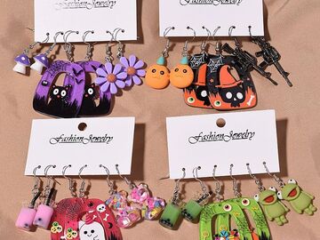 Comprar ahora: 50sets/150pcs Pumpkin Ghost Halloween Series Set Earrings