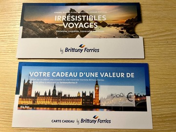 Vente: Carte cadeau Brittany Ferries (500€)