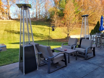 Renting out with online payment: Pyramid Patio Heaters (Set of 2)