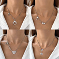 Buy Now: 100pcs stainless steel dolphin love necklace cross clavicle chain