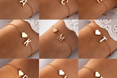 Buy Now: 100pcs love bracelet 26 English letters bracelet