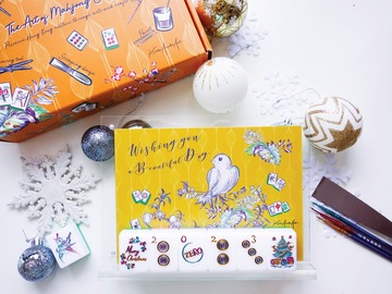  : NEW! Mahjong Tiles Christmas & New Year Gift - Blessing Card
