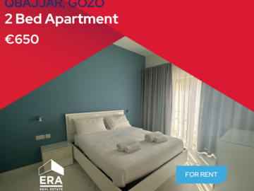 Apartments: Modern 2 Bedroom 1 Bathroom Apartment FOR RENT!   Marsalforn Qba