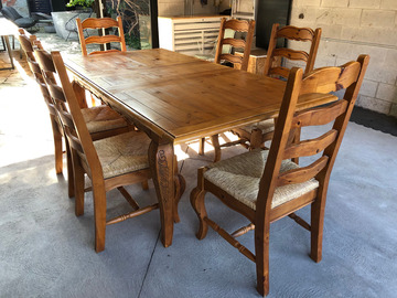 Individual Seller: Solid Wood Country Pine Table + Chairs Set