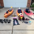 Renting out with online payment: COMPLETE Kayak Set (Set of 3)