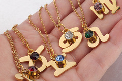 Buy Now: 100pcs twelve zodiac signs lucky stone necklace