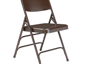 Renting out with online payment: Brown Metal Folding Chairs (Set of 15)