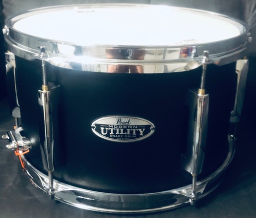Pearl Modern Utility 12x7 Maple Snare Drum Satin Black DrumSellers