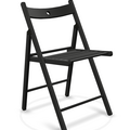 Renting out with online payment: Black Wooden Folding Chairs (Set of 4)