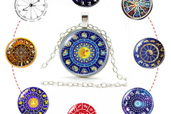 Buy Now: 100pcs Sun Moon 12 Constellation Necklace Time Gem Pendant