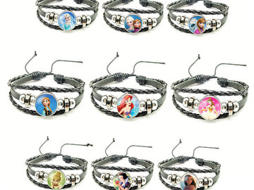 Bulk Lots: 100pcs Cartoon anime braided rope bracelet