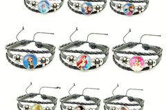 Bulk Lots: 100pcs Cartoon anime braided rope bracelet