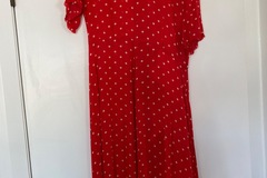 Selling: Red spotted dress + slip 