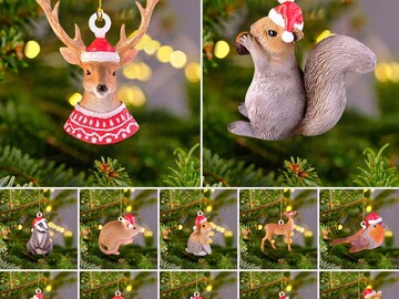 Comprar ahora: 24Pcs Adorable Animal-themed Acrylic Christmas Ornaments - Double