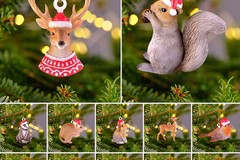 Comprar ahora: 24Pcs Adorable Animal-themed Acrylic Christmas Ornaments - Double