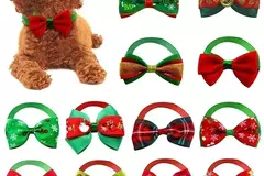 Comprar ahora: 50pcs Festive Pet Accessories: Christmas Bow, Elk Ornament