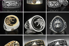 Buy Now: 60 pcs Vintage Wolf Style Men's Rings Jewelry